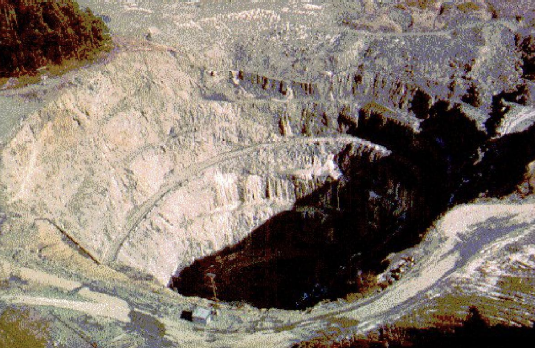 an aerial photo of the callahan mine.