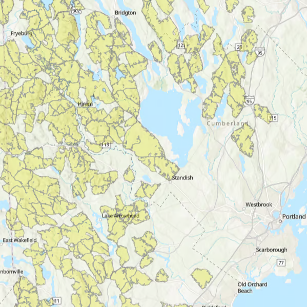 a map of southern maine.