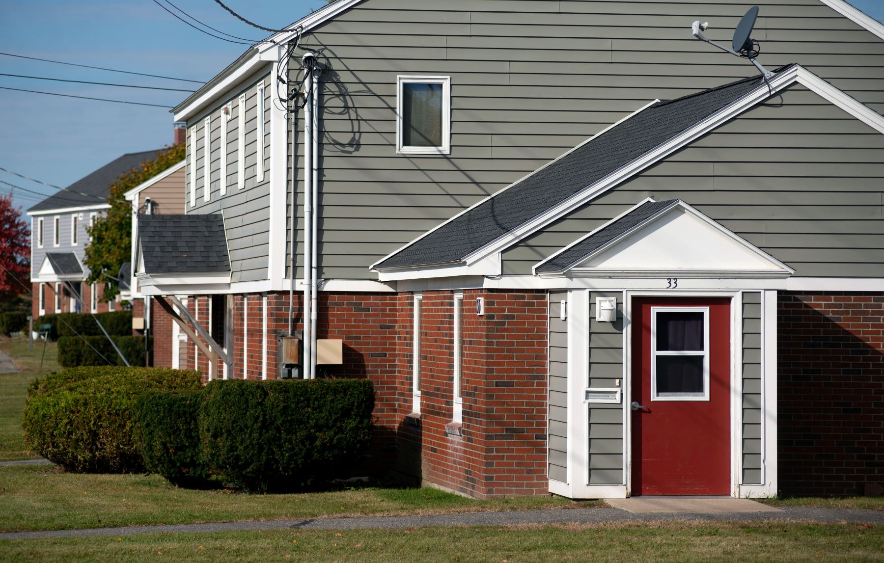 exterior of a housing unit.