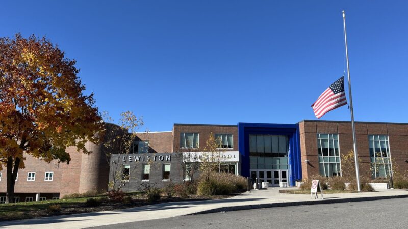 exterior of lewiston high school.