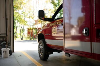 a fire truck belonging to the town of norridgewock.