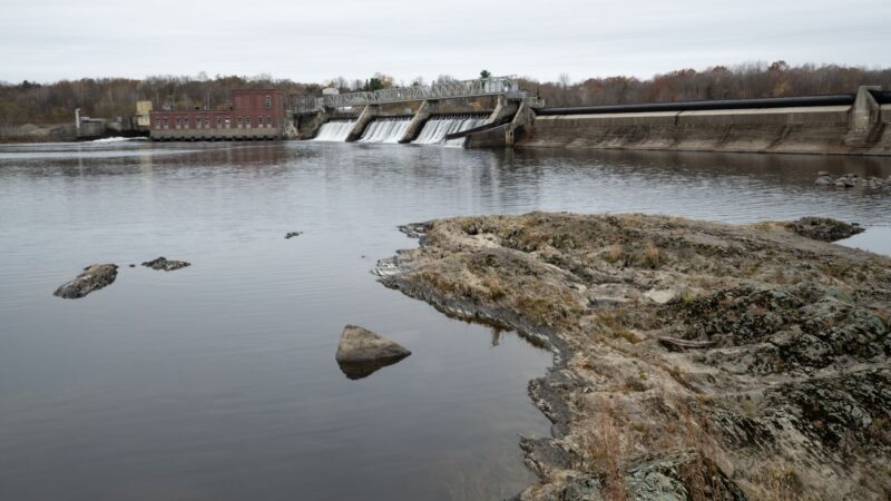 view of shawmut dam.