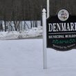 a municipal building sign outside the Denmark municipal building.