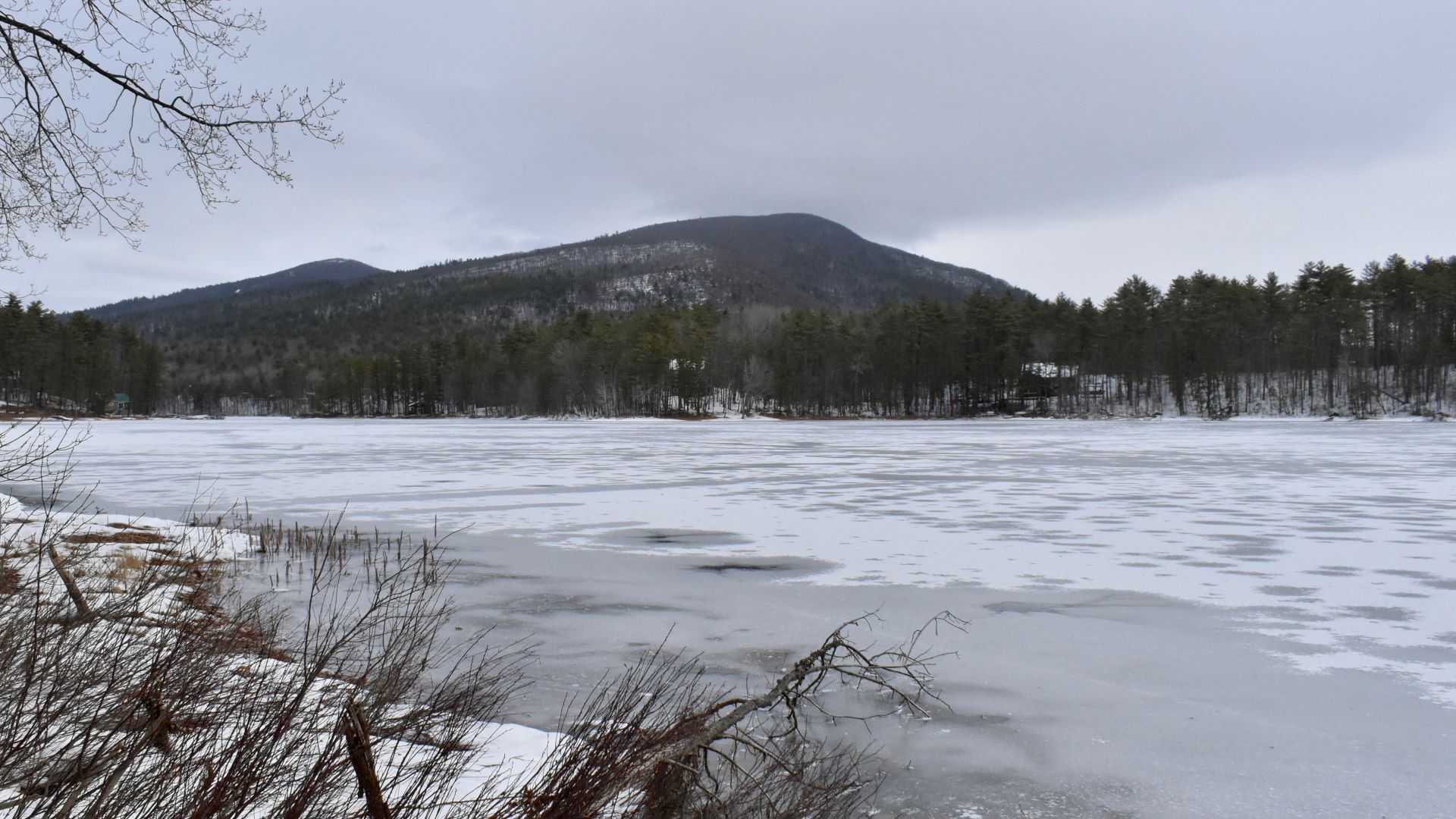 A view of Long Pond during the winter.