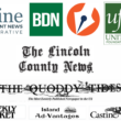 Graphic displaying the logo for those participating, in some capacity, in the Maine Independent News Collaborative.