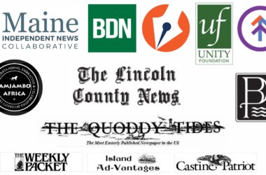 Graphic displaying the logo for those participating, in some capacity, in the Maine Independent News Collaborative.