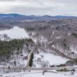 An aerial view of the roads of Phillips, Maine.