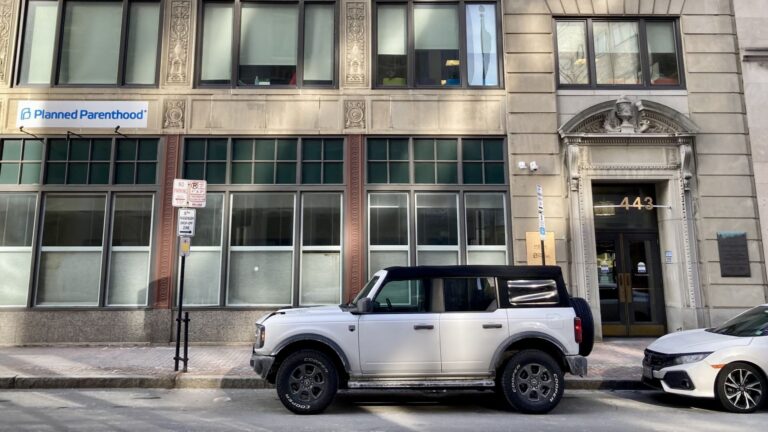 the exterior of the Planned Parenthood location in Portland, Maine.