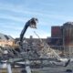 Scene of demolition at the former Bangor YMCA.