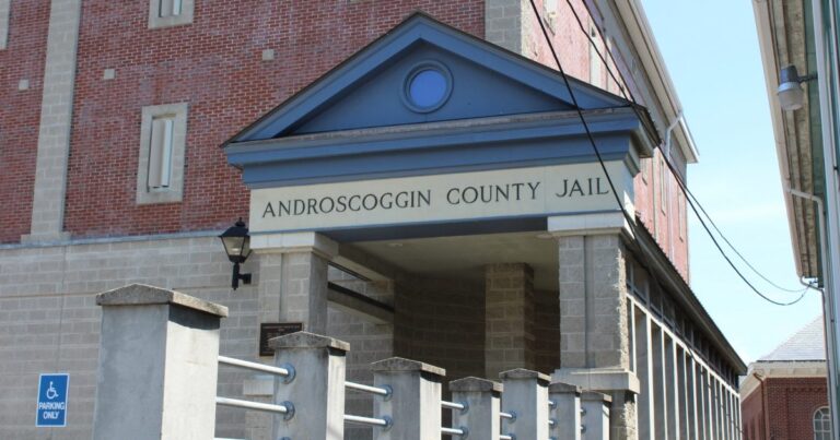 exterior of the androscoggin county jail.