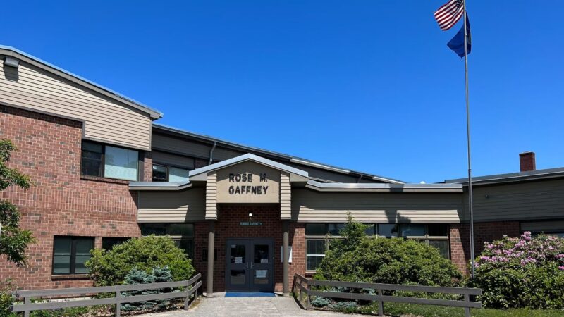 exterior of the Rose M. Gaffney elementary school.