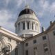 exterior of the statehouse.