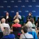 panelists at the health care access event in Waterville.
