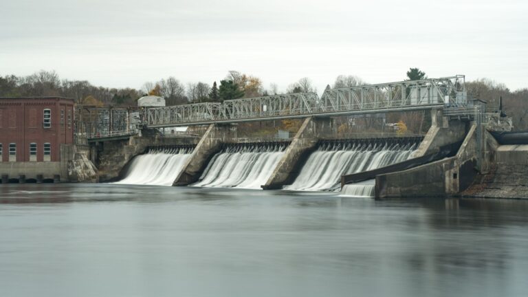 a view of the shawmut dam.