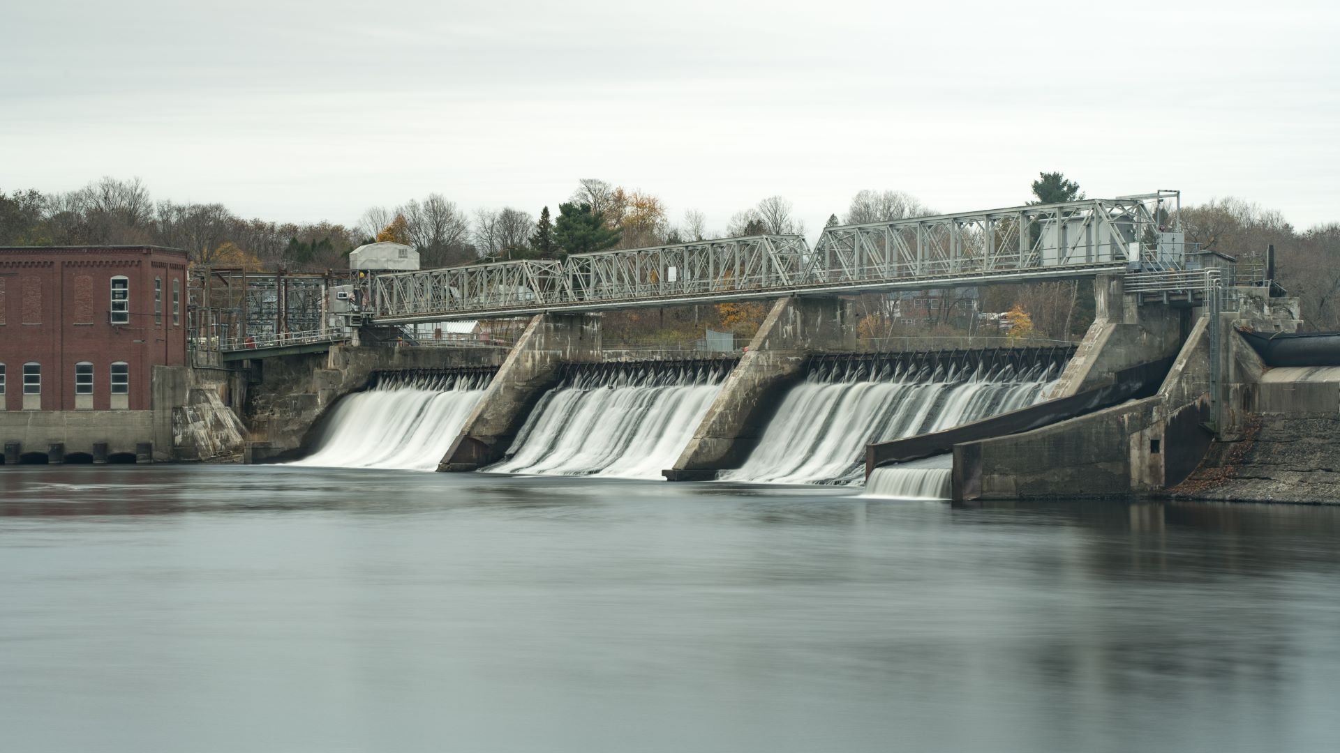 a view of the shawmut dam.