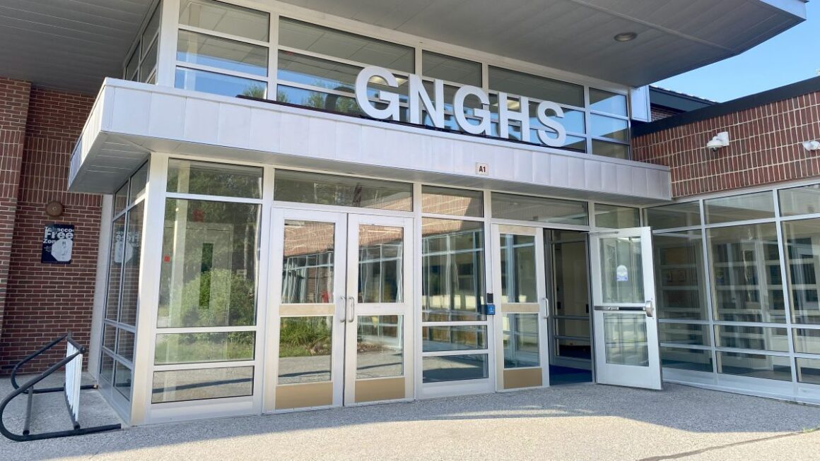 entrance to gray new gloucester high school.