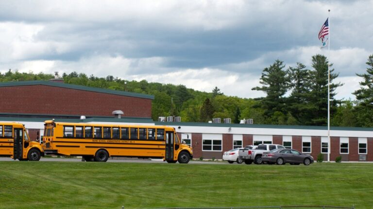 the parking lot of Piscataquis Community High School.