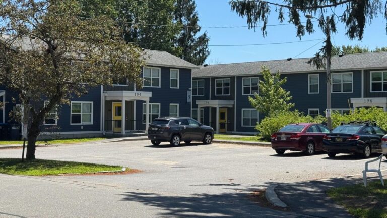 exterior of a low income housing development.