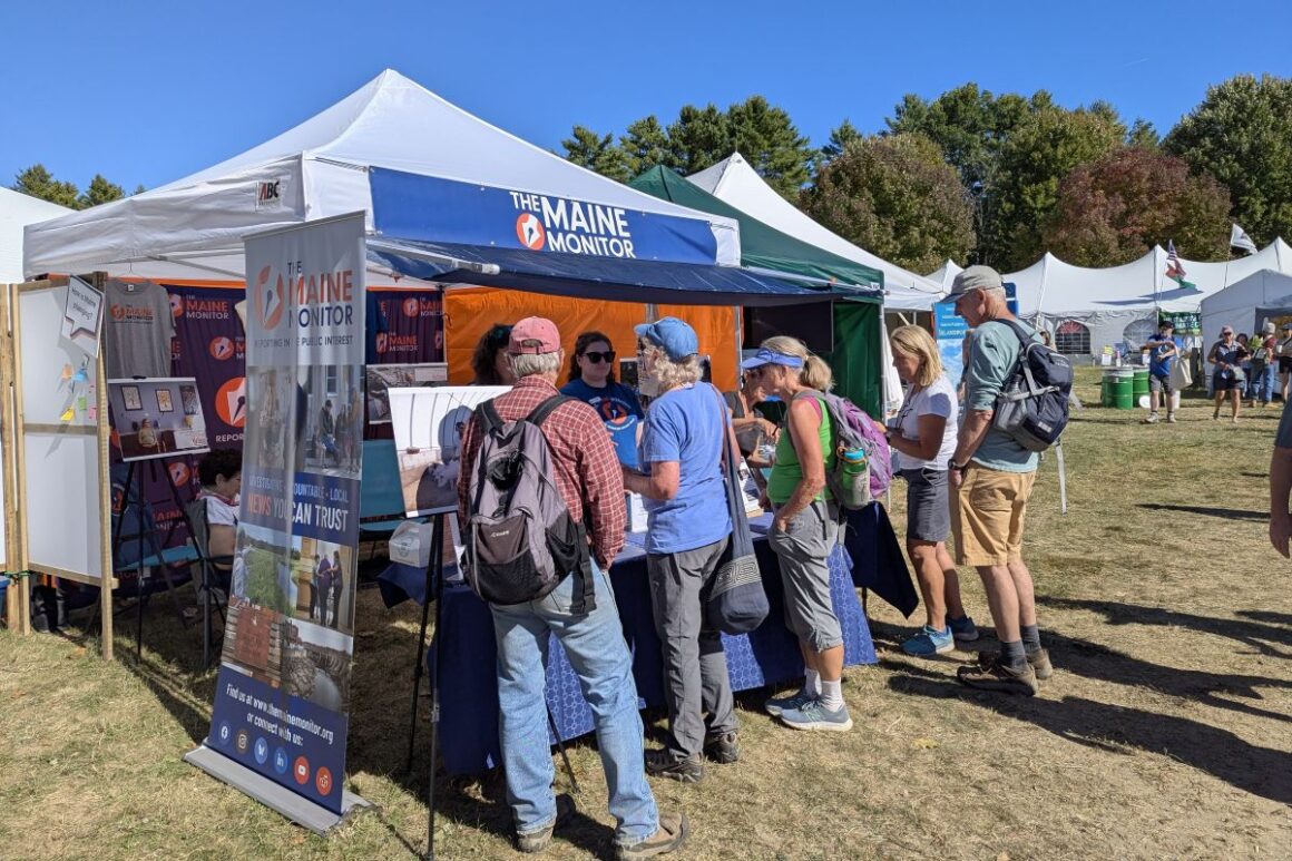 Fair attendees at the Monitor's booth.