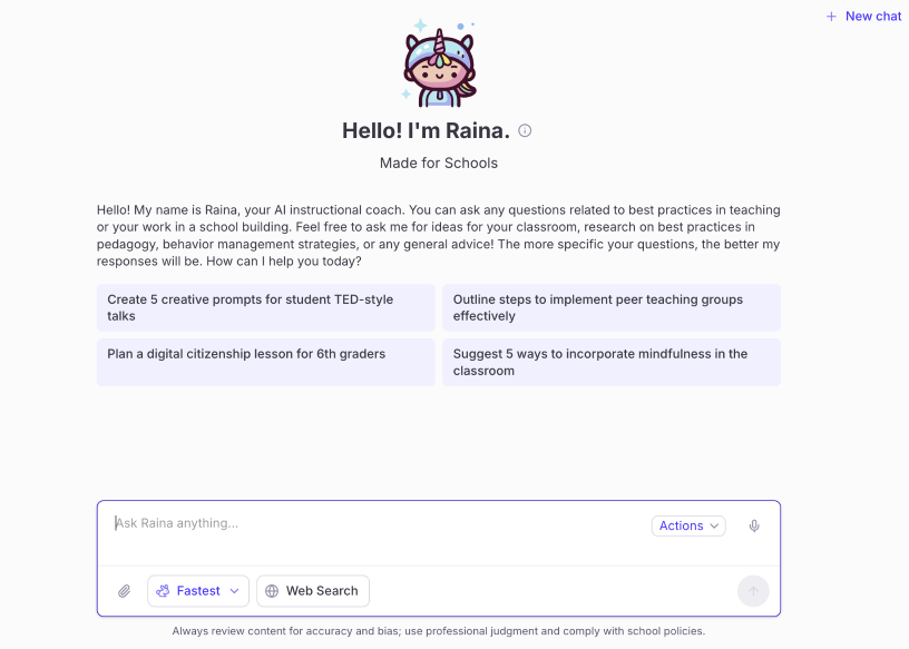 screenshot of the Magic School interface.