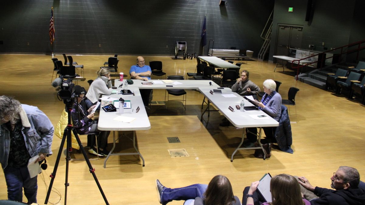 Norway select board members during a meeting.