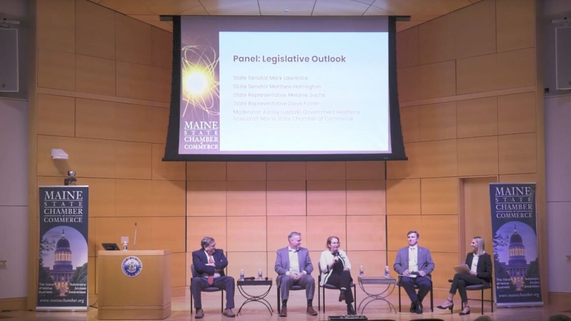 lawmakers speaking on a panel.