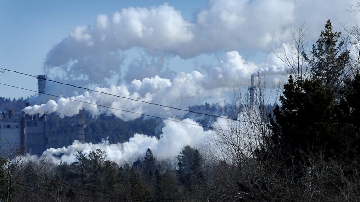 steam seen at the mills.