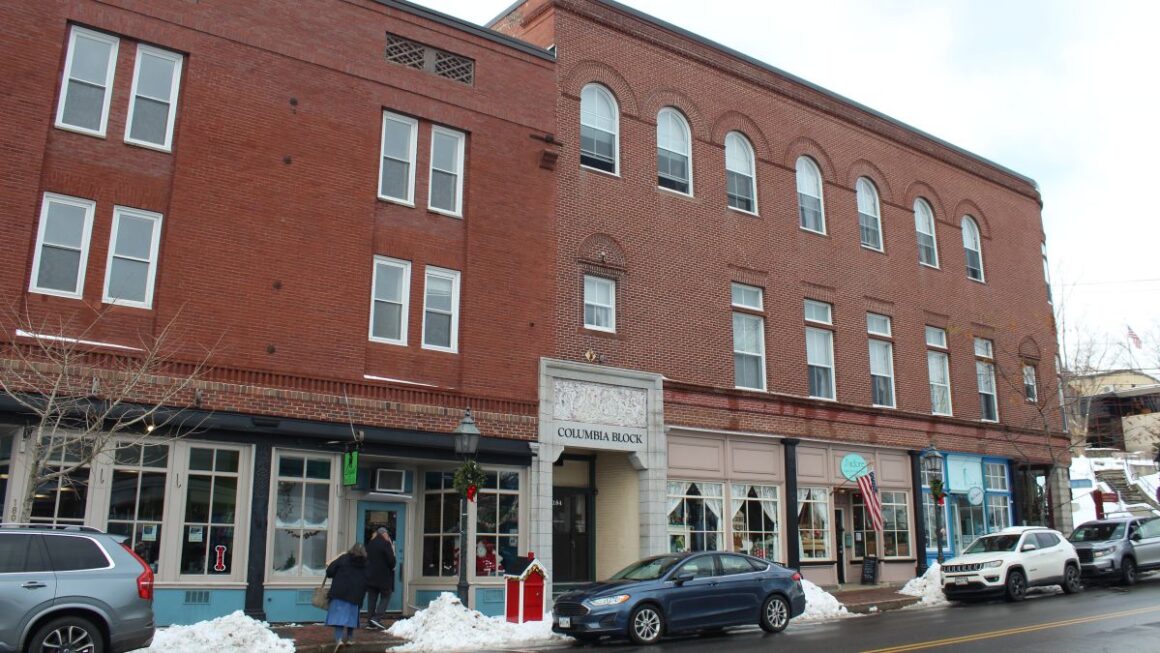 exterior of the Columbia Block buildings.