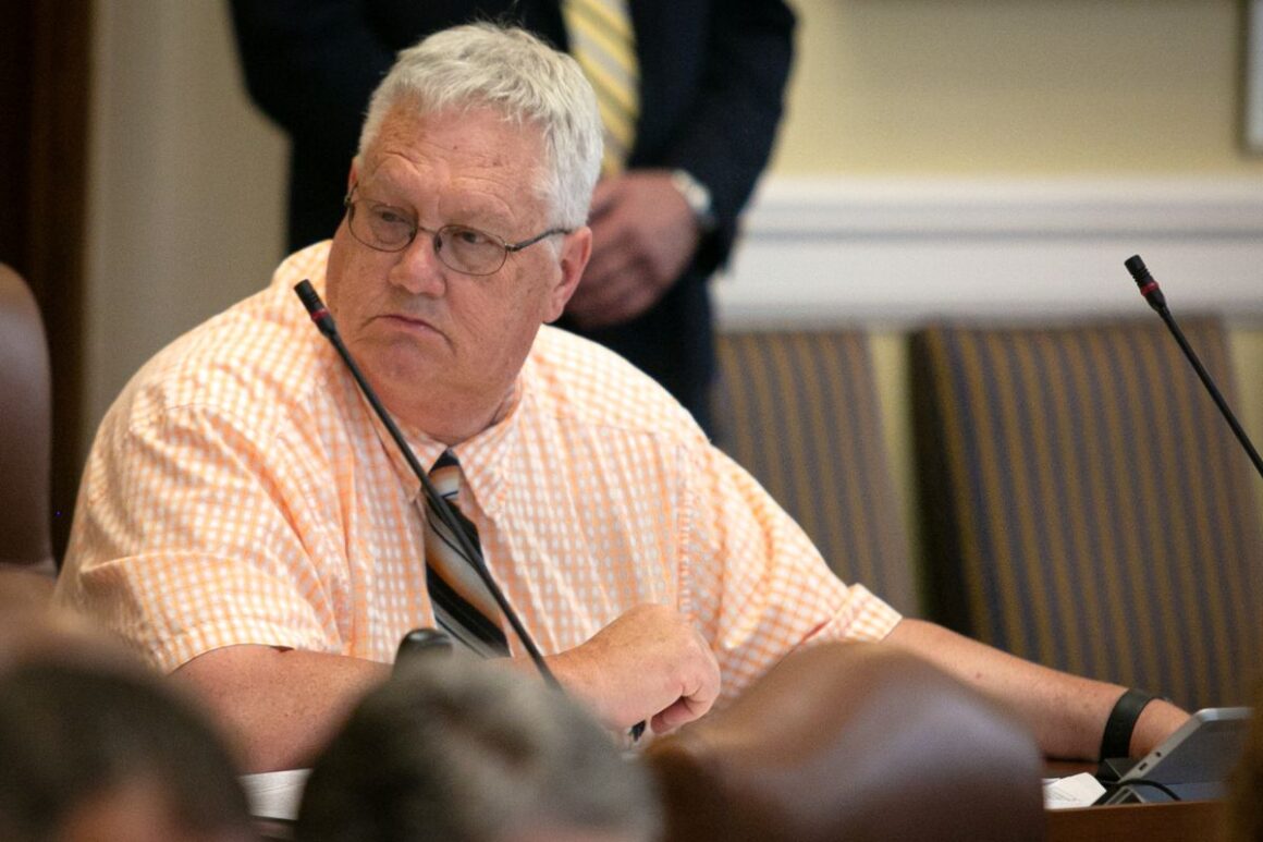 Jeff Timberlake sits during a legislative session.