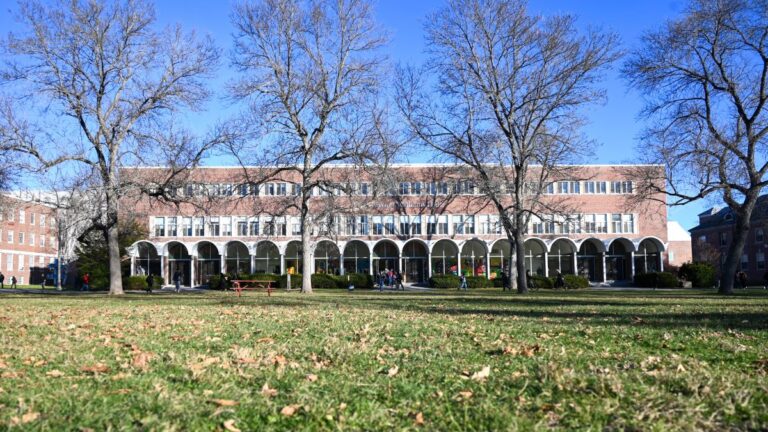 exterior of a building on the university of maine campus.