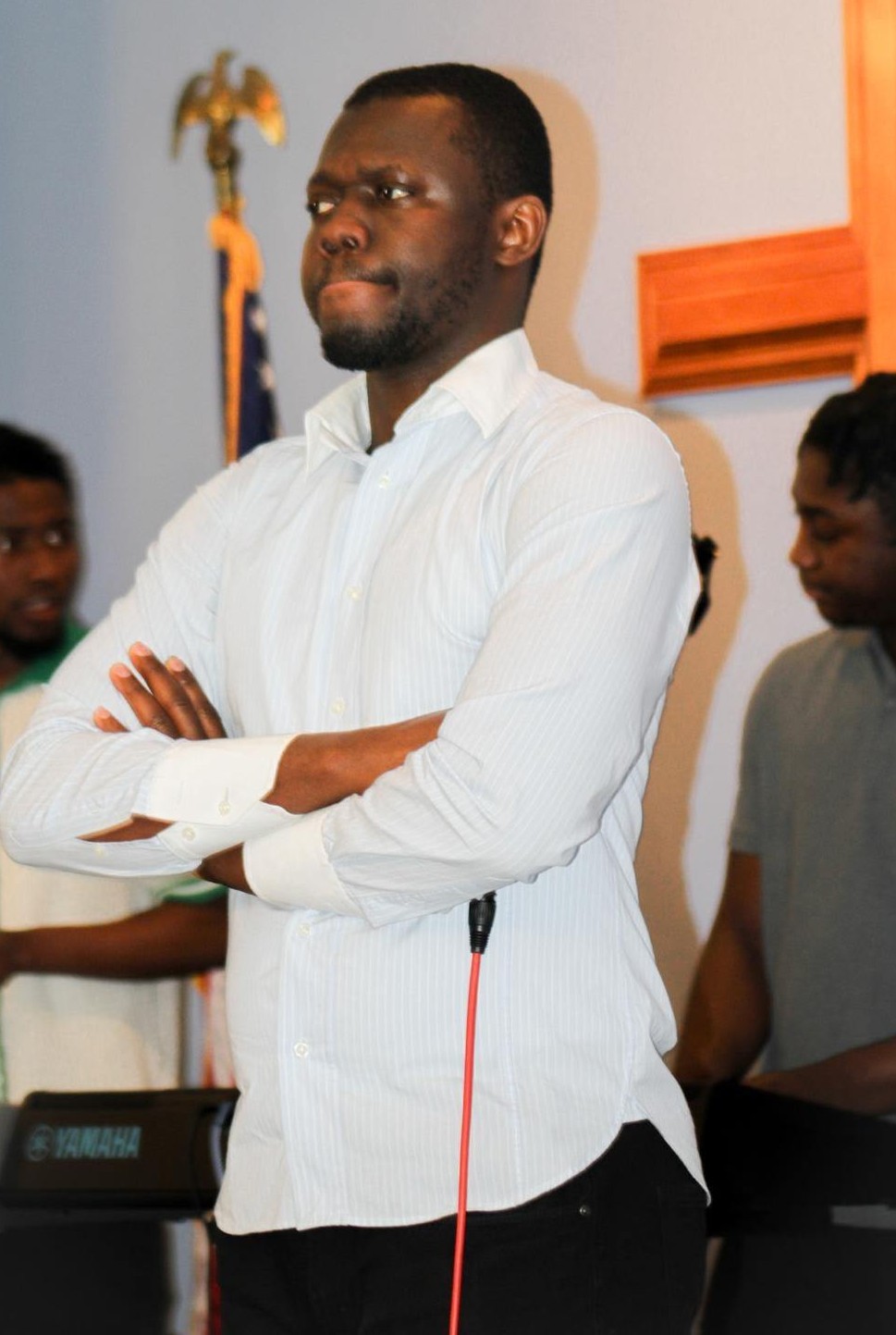 Evaristo Kalonji poses for a photo.