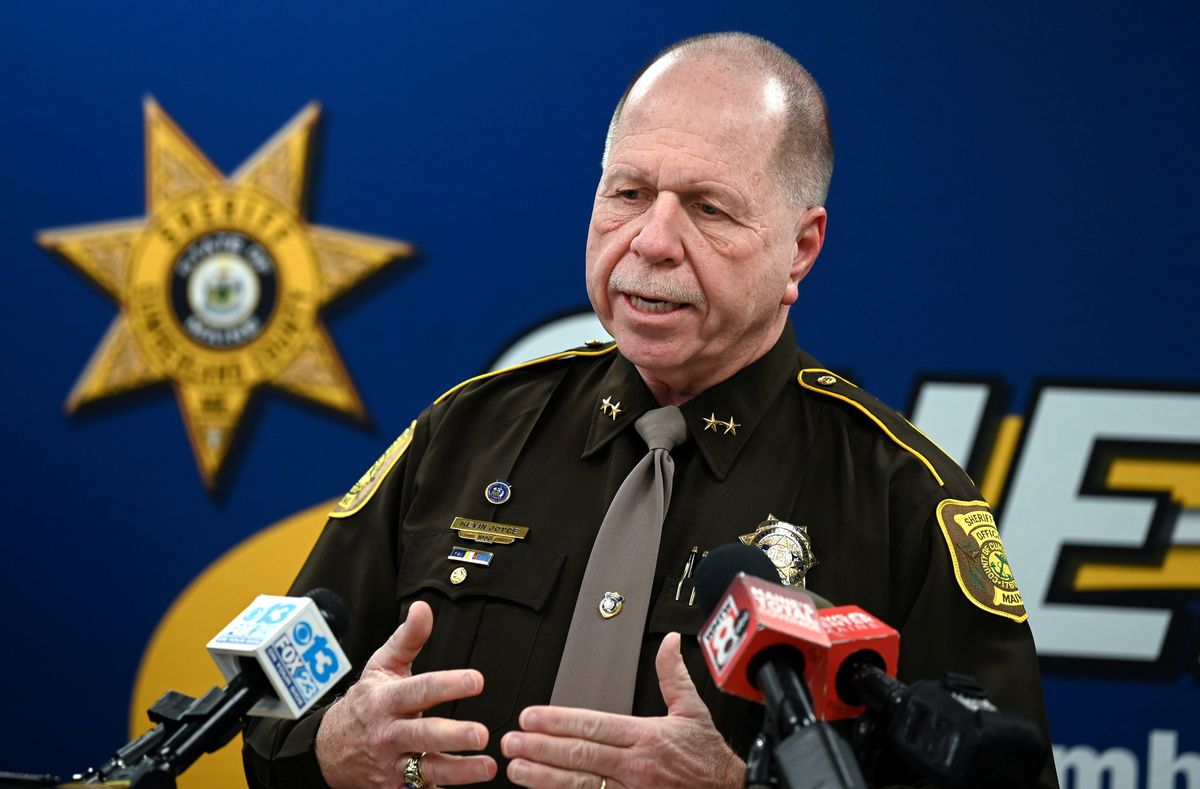 Kevin Joyce speaks during a news conference.