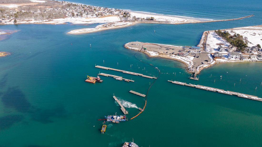 aerial view of the dredge
