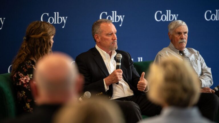 Steven Michaud speaks during a panel sesion.