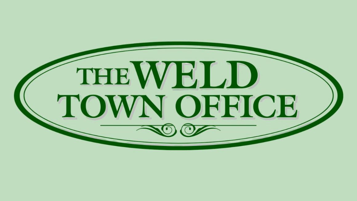 seal for the Town of Weld town office.