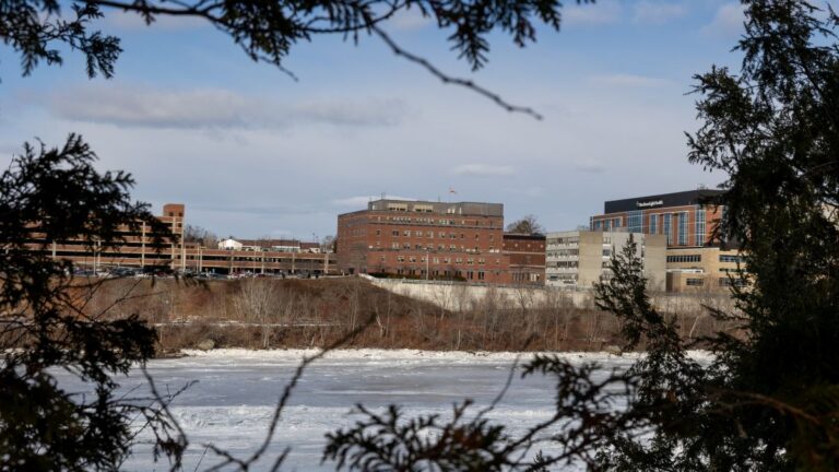 Northern Light Eastern Maine Medical Center seen from across the water.