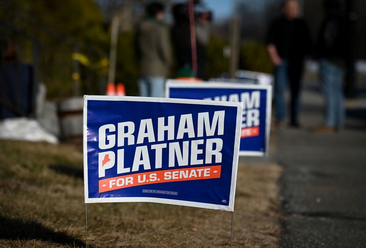 Graham Platner yard signs.