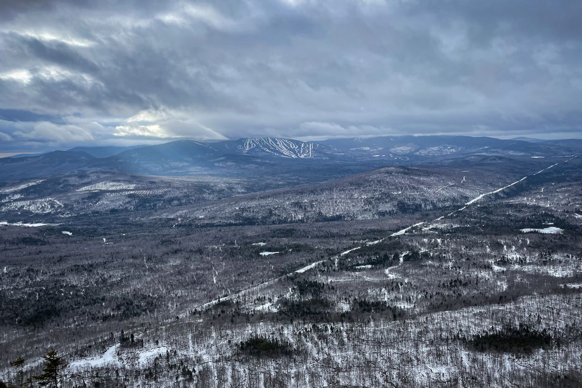 view from atop Little Bigelow Mountain.