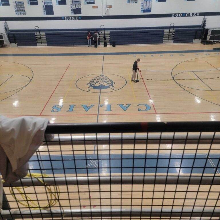 the calais middle/high school basketball court