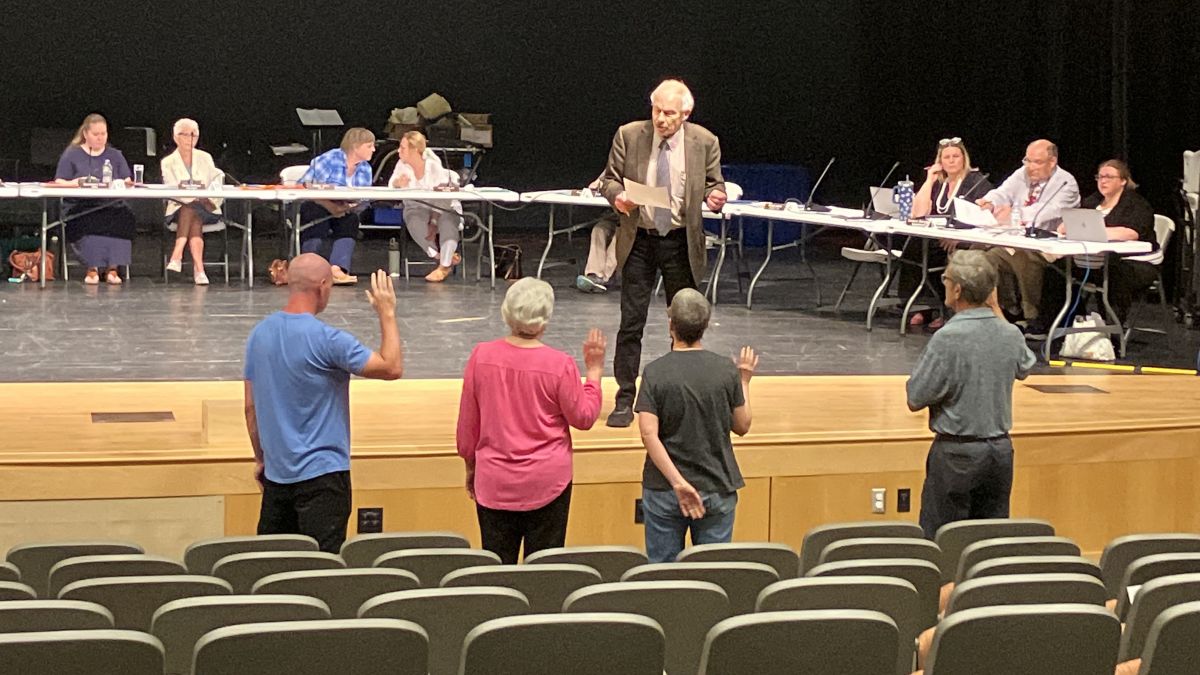 clerks being sworn in.
