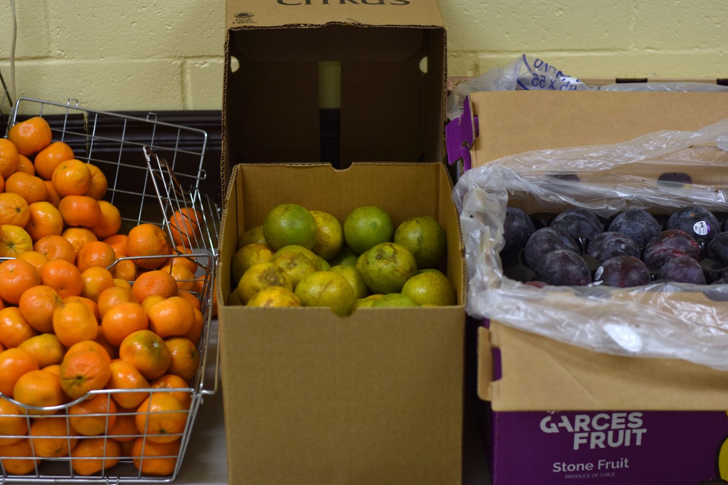 boxes of produce