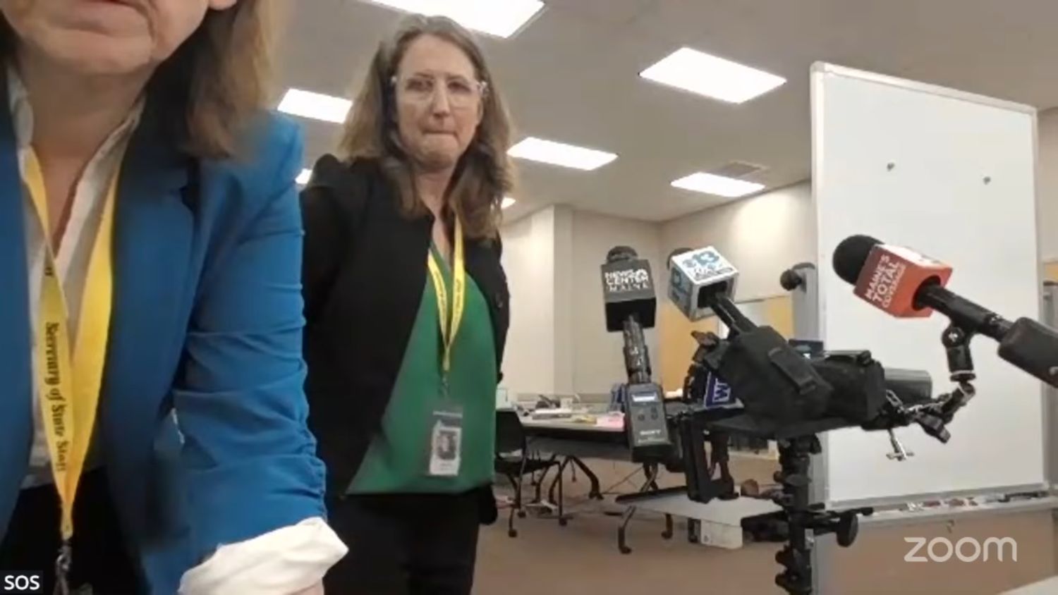 screenshot of election officials during the tabulation