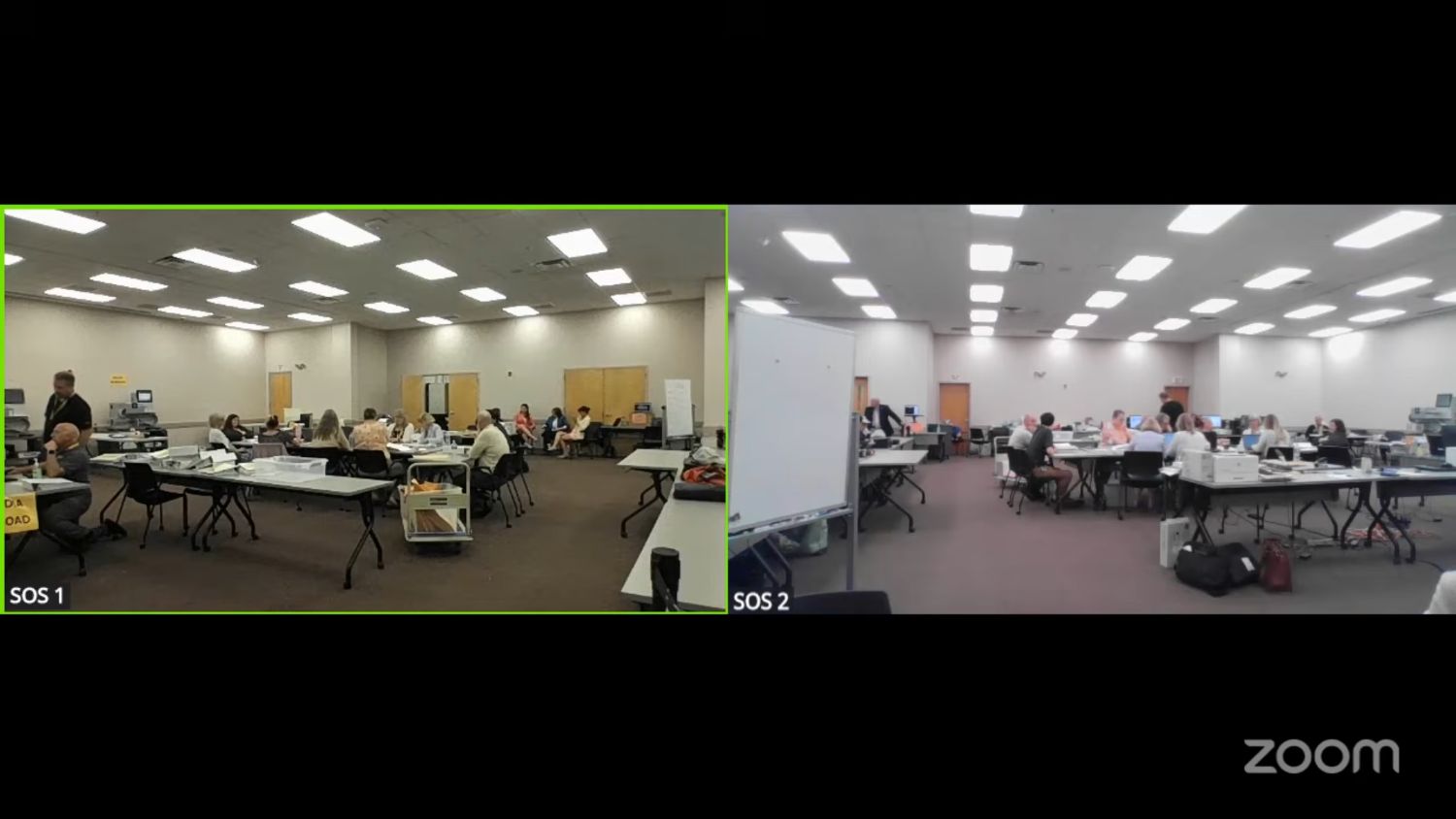 screenshot of the tabulation feed on zoom.