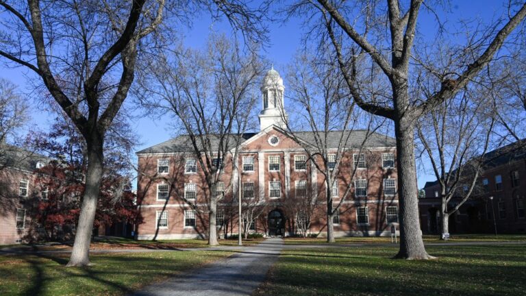 exterior of a building at the university of maine.