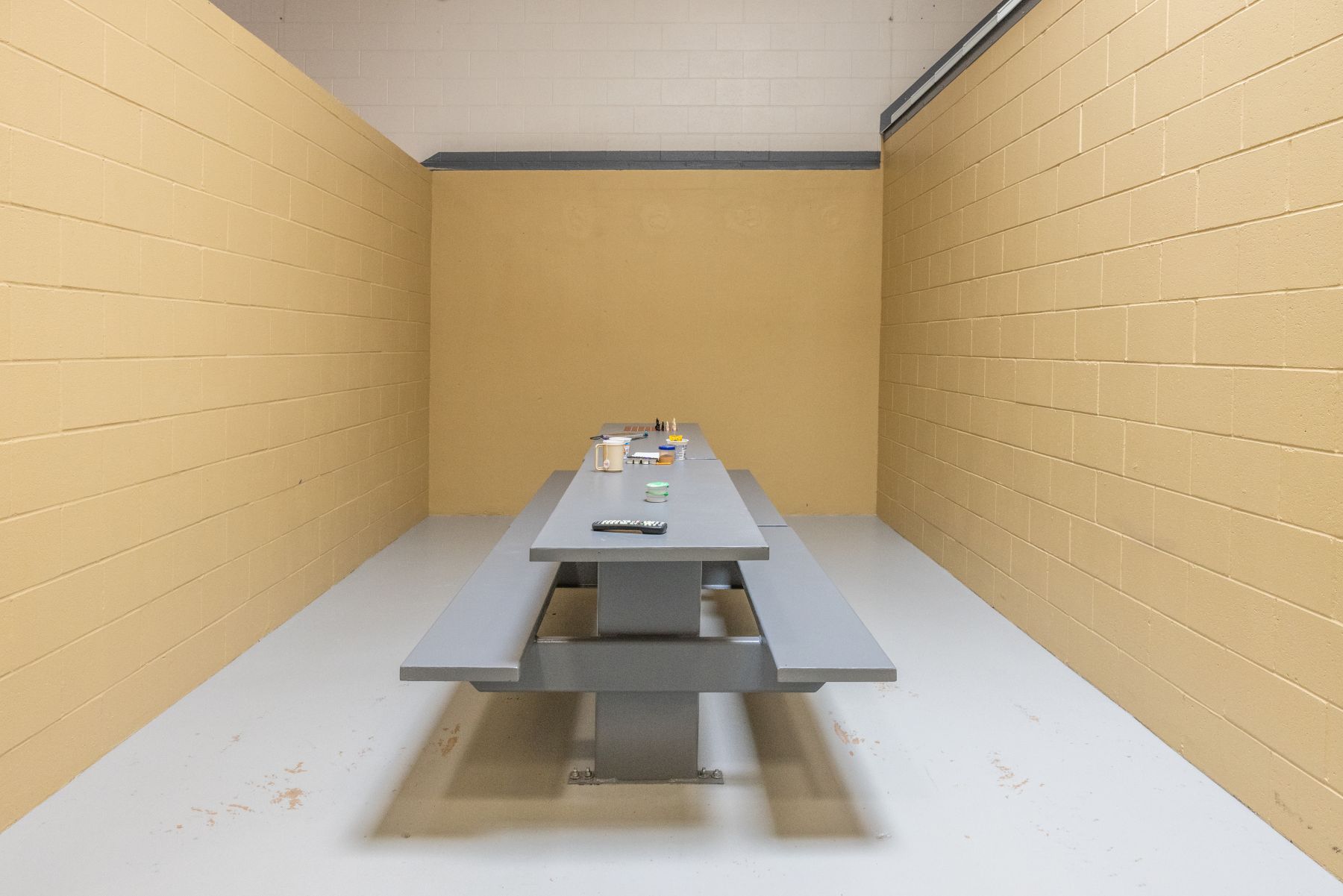 a table inside the franklin county jail
