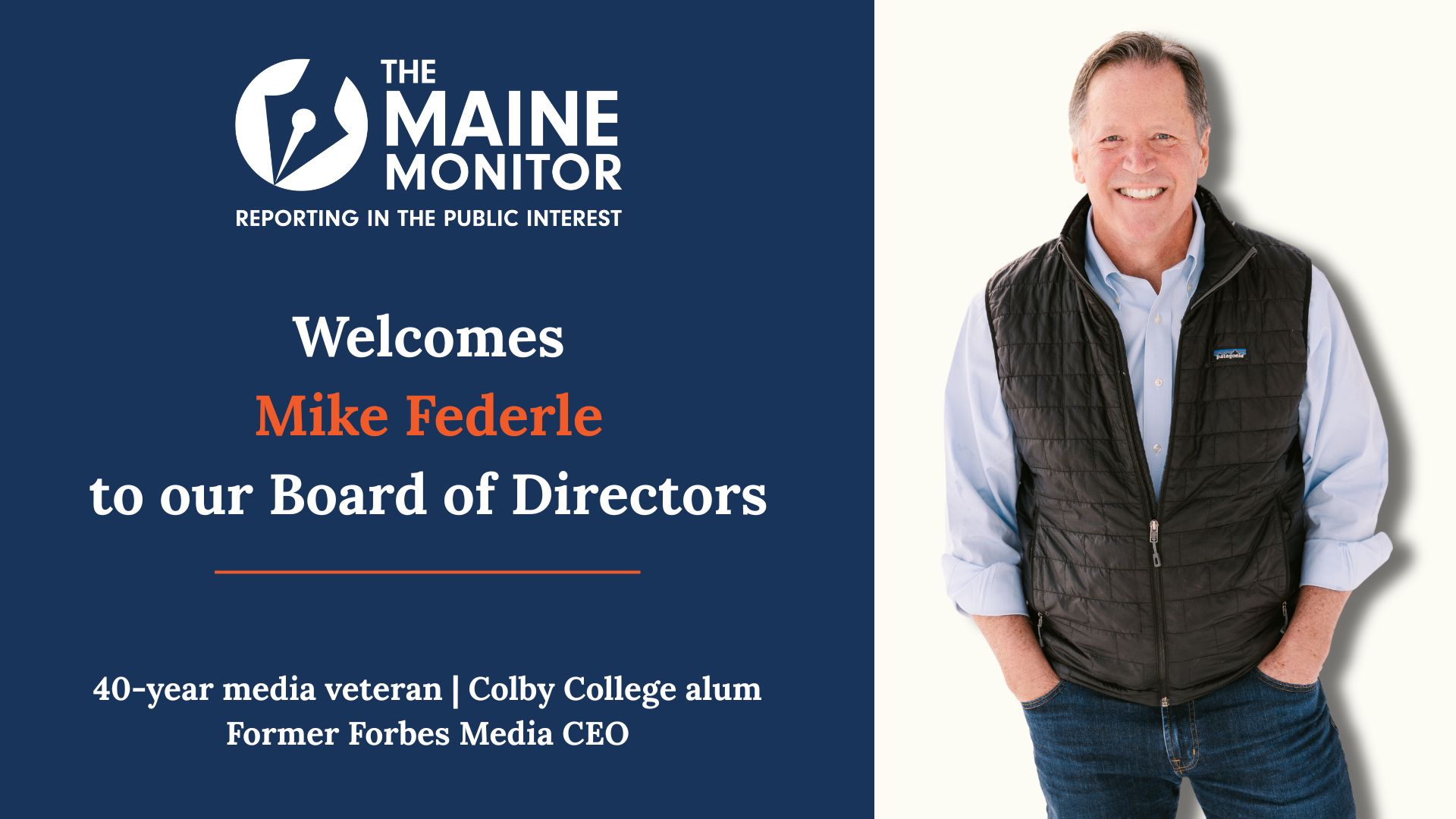 graphic welcoming mike federle to the board of directors.