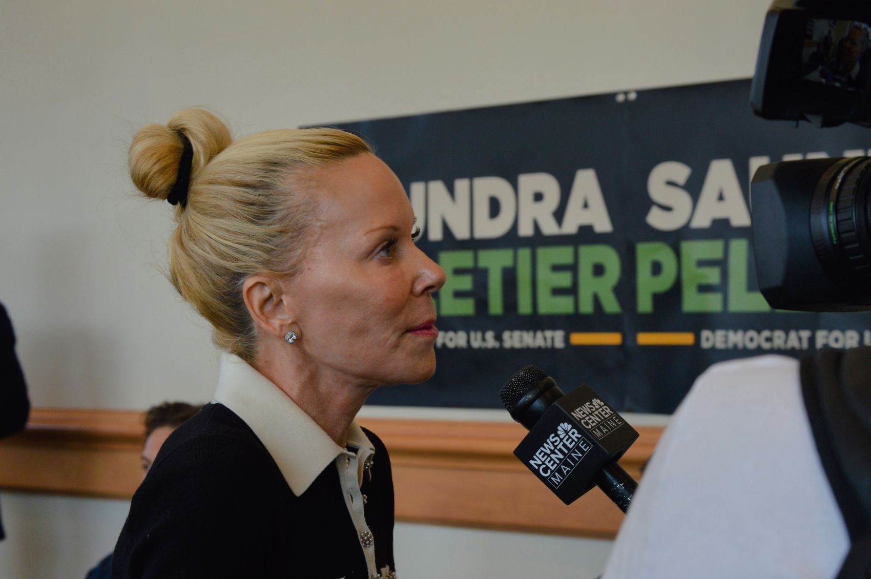 Saundra Pelletier gives an interview with News Center Maine