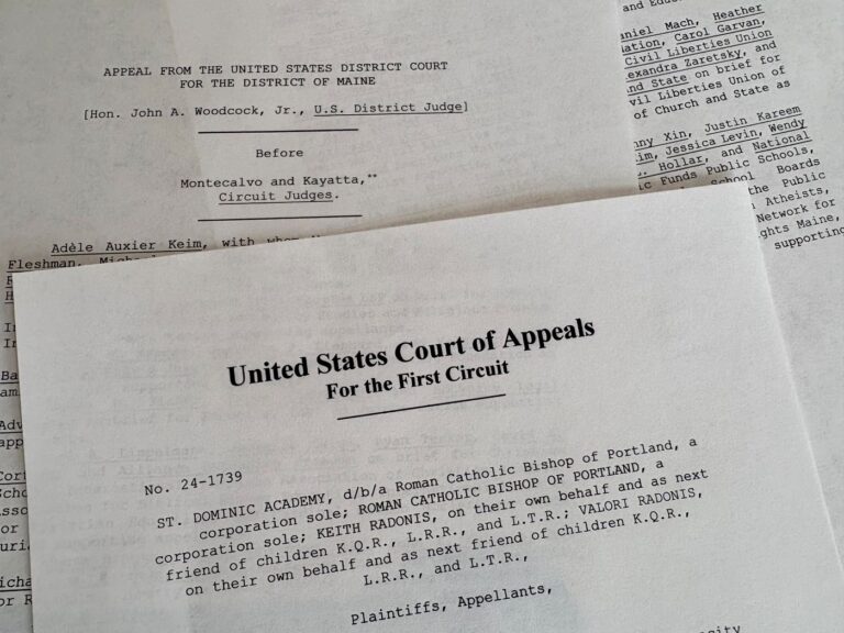 papers outlining the court's ruling