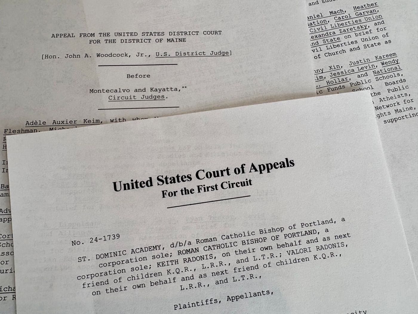 papers outlining the court's ruling