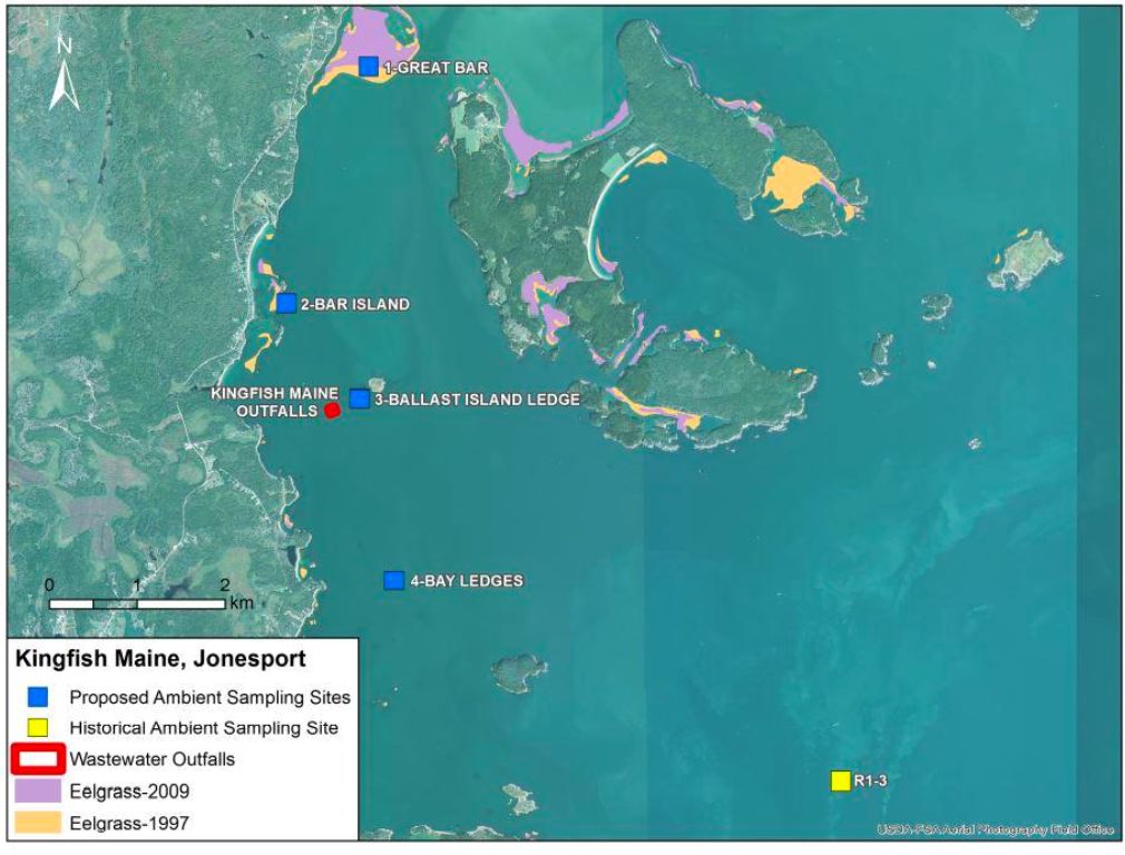 map of chandler bay sampling sites